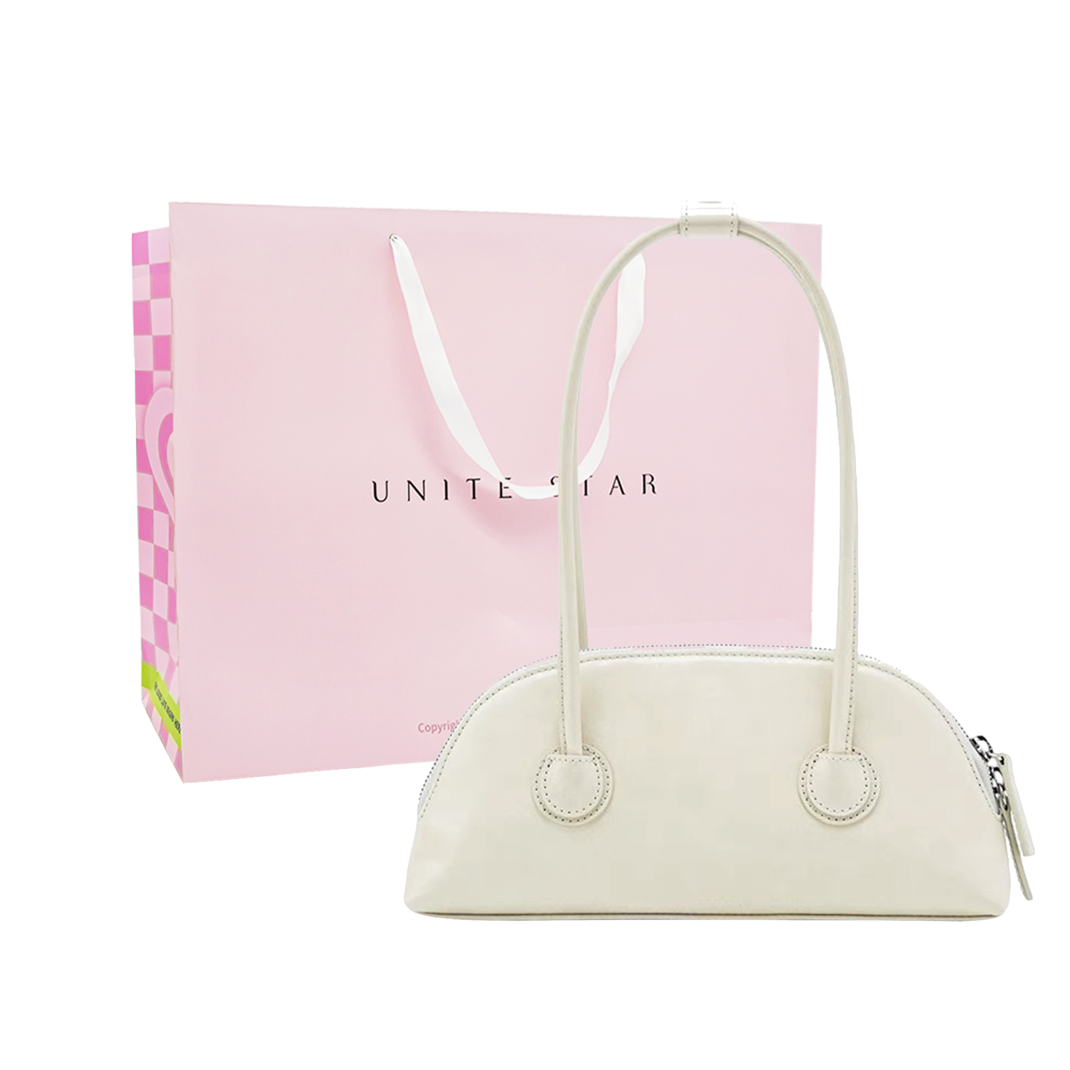 UNITE STAR Бостонская сумка через плечо женская розово-черная, Ecru, Shopping Bag
UNITE STAR Бостонская сумка через плечо женская розово-черная, Ecru, Shopping Bag