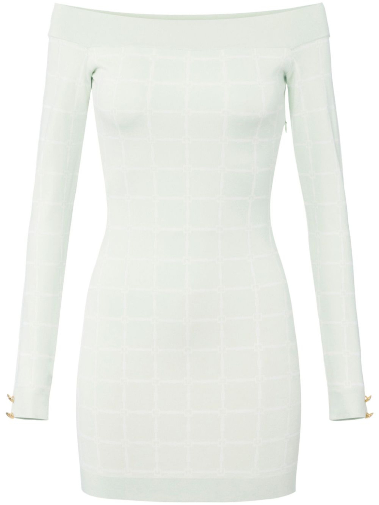 Elisabetta Franchi платье с жаккардовым логотипом, зеленый 
Elisabetta Franchi платье с жаккардовым логотипом, зеленый