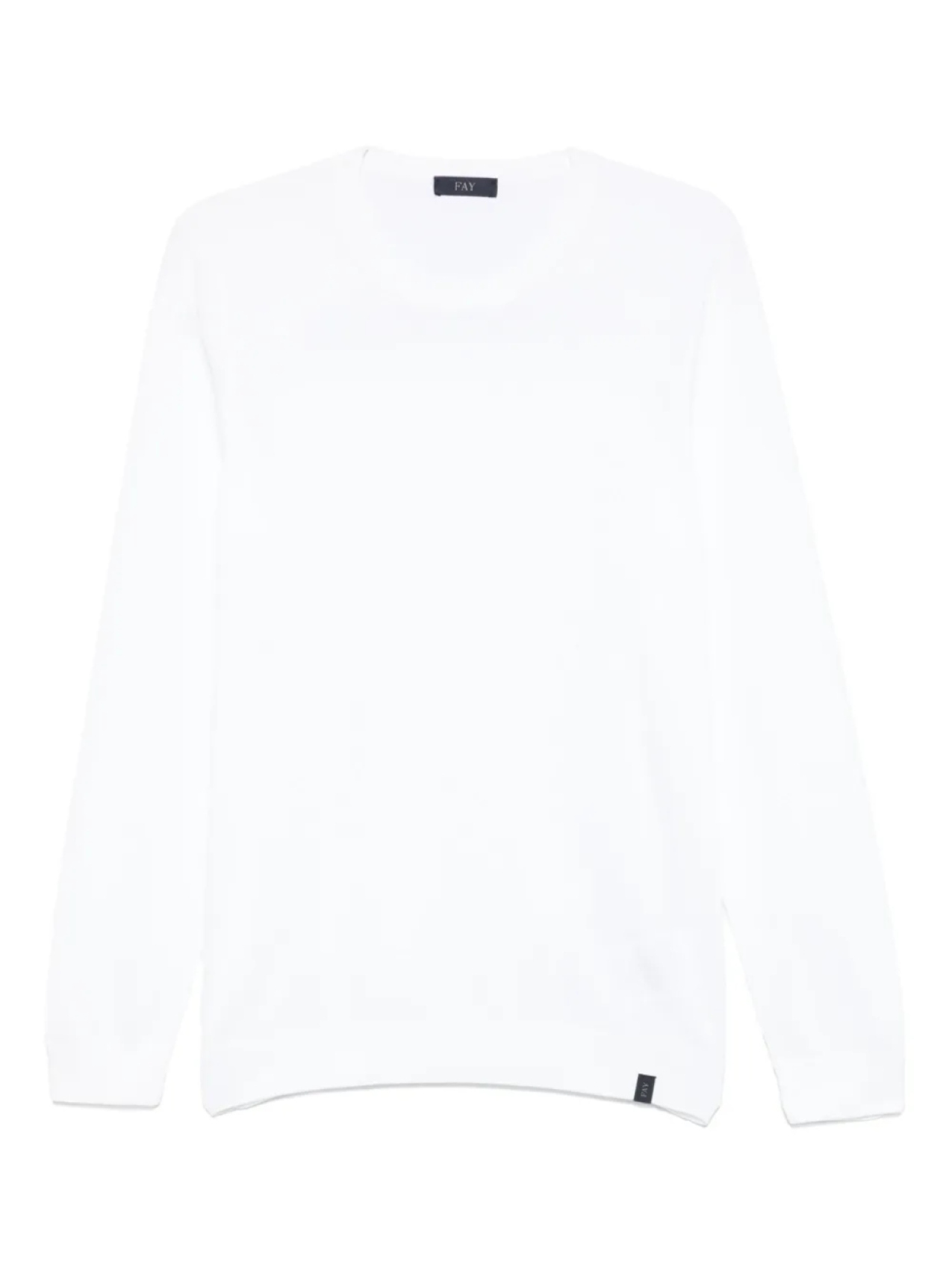 Хлопковая толстовка с круглым вырезом Fay, белый
Хлопковая толстовка с круглым вырезом Fay, белый