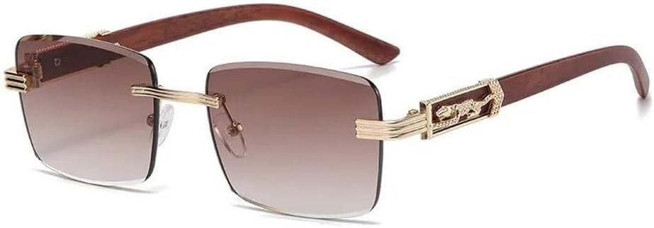 Солнцезащитные очки с ножками под дерево, с рисунком гепарда, декоративные солнцезащитные очки в стиле ретро, без оправы, прямоугольные, с леопардовым принтом, металлические GHVWYX, Gold-brown
Солнцезащитные очки с ножками под дерево, с рисунком гепарда, декоративные солнцезащитные очки в стиле ретро, без оправы, прямоугольные, с леопардовым принтом, металлические GHVWYX, Gold-brown