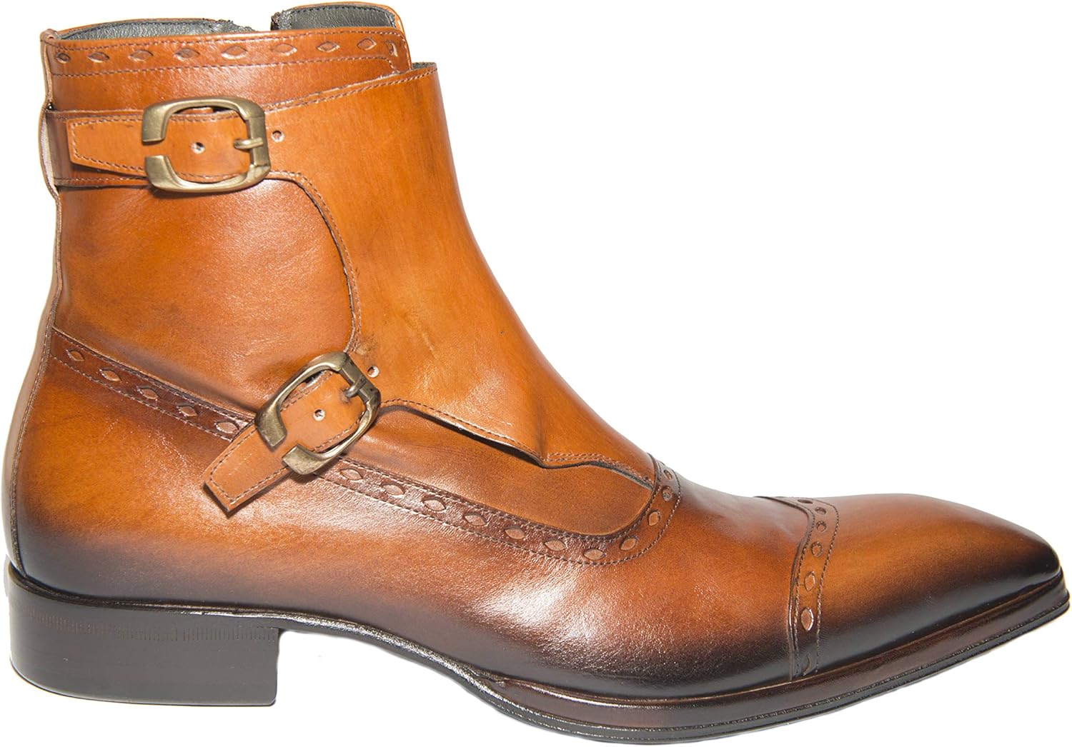 Ботинки-анклы Jo Ghost 2312 из итальянской кожи с запахом коньяка с молнией и пряжками
Ботинки-анклы Jo Ghost 2312 из итальянской кожи с запахом коньяка с молнией и пряжками