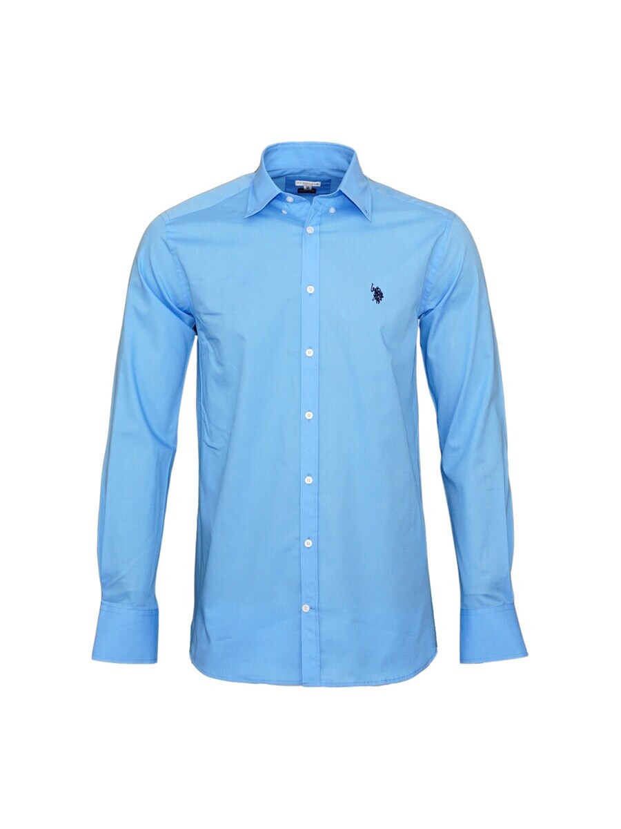 Рубашка на пуговицах стандартного кроя U.S. POLO ASSN., синий/темно-синий 
Рубашка на пуговицах стандартного кроя U.S. POLO ASSN., синий/темно-синий