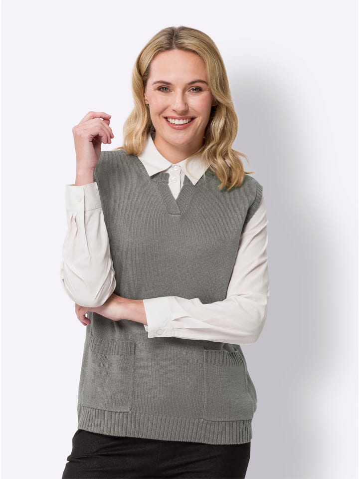 Жилет-свитер Sieh an!, серый
Жилет-свитер Sieh an!, серый