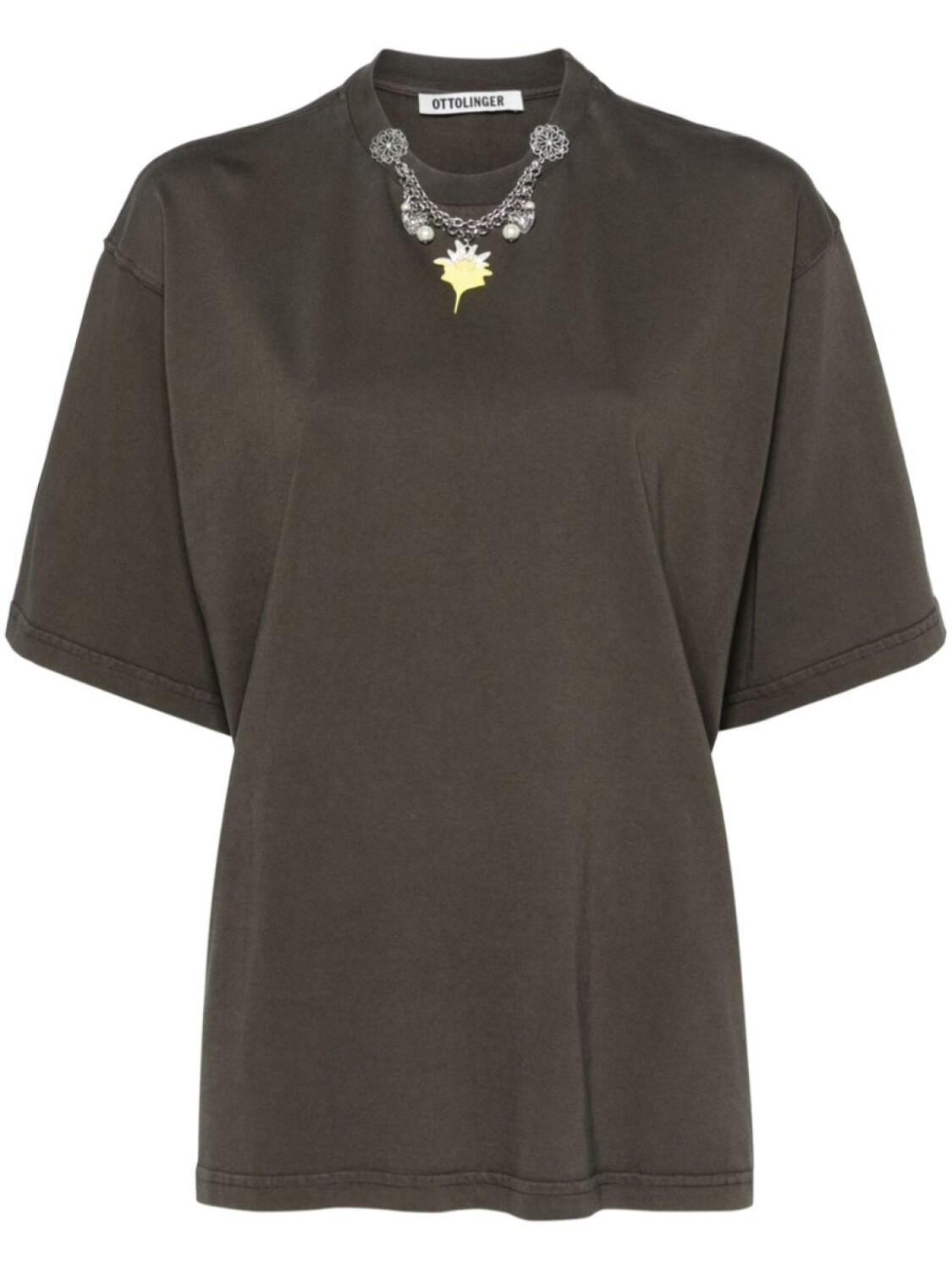 Ottolinger футболка Oversize Charm из органического хлопка, коричневый
Ottolinger футболка Oversize Charm из органического хлопка, коричневый