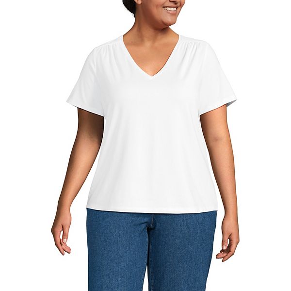 Футболка с коротким рукавом и сборкой на плече Plus size Lands' End, White, Белый, Футболка с коротким рукавом и сборкой на плече Plus size Lands' End, White
Футболка с коротким рукавом и сборкой на плече Plus size Lands' End, White, Белый, Футболка с коротким рукавом и сборкой на плече Plus size Lands' End, White