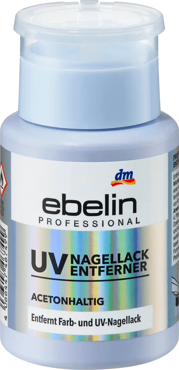 UV Nagellacentferner Professional ацетонхалтиг 125мл ebelin
UV Nagellacentferner Professional ацетонхалтиг 125мл ebelin