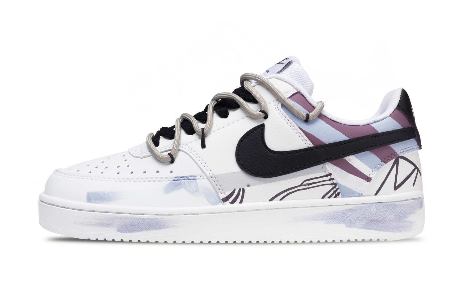 Nike Кроссовки для скейтбординга мужские Court Vision 1 Shadow Purple Realm Abrasion Resistant Low top White
Nike Кроссовки для скейтбординга мужские Court Vision 1 Shadow Purple Realm Abrasion Resistant Low top White