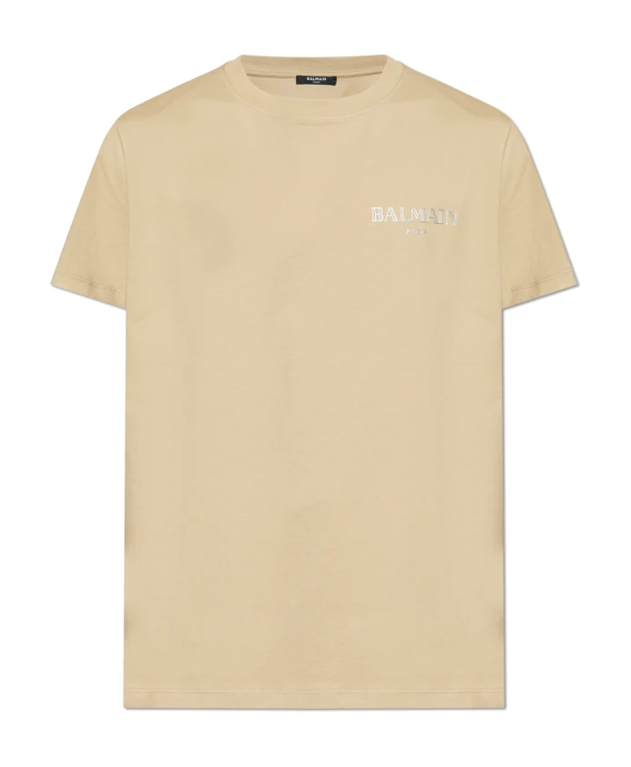 Футболка с напечатанным логотипом Balmain, бежевый
Футболка с напечатанным логотипом Balmain, бежевый
