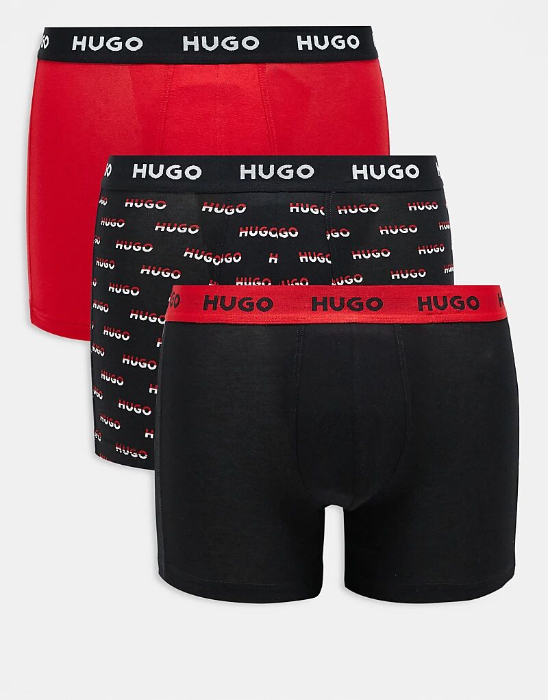 Комплект из трех трусов-боксеров Hugo Red черного и красного цветов
Комплект из трех трусов-боксеров Hugo Red черного и красного цветов
