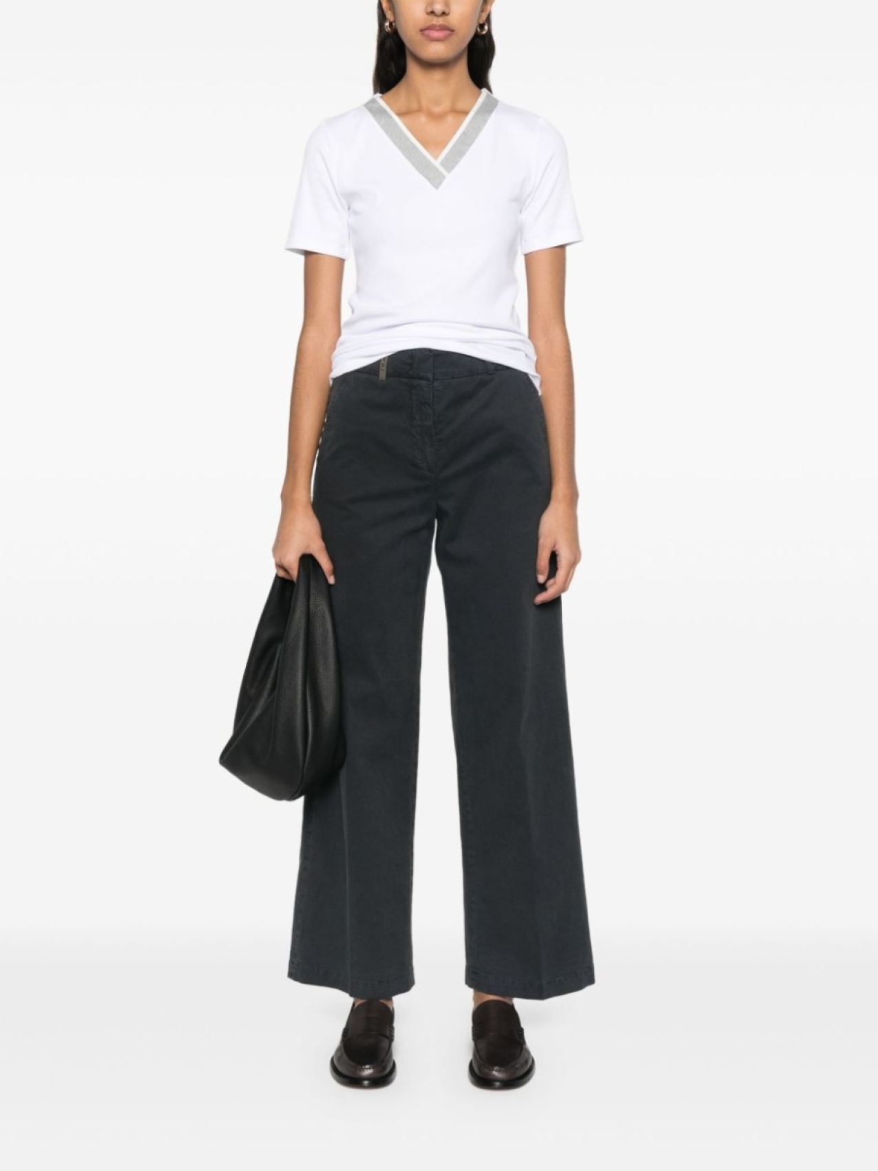 Peserico футболка с контрастным воротником, белый
Peserico футболка с контрастным воротником, белый