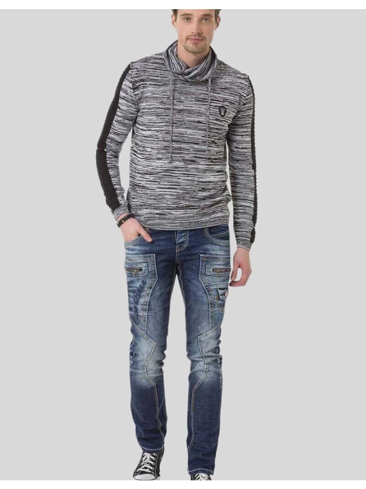 Пуловер Cipo & Baxx, цвет black-grey 
Пуловер Cipo & Baxx, цвет black-grey