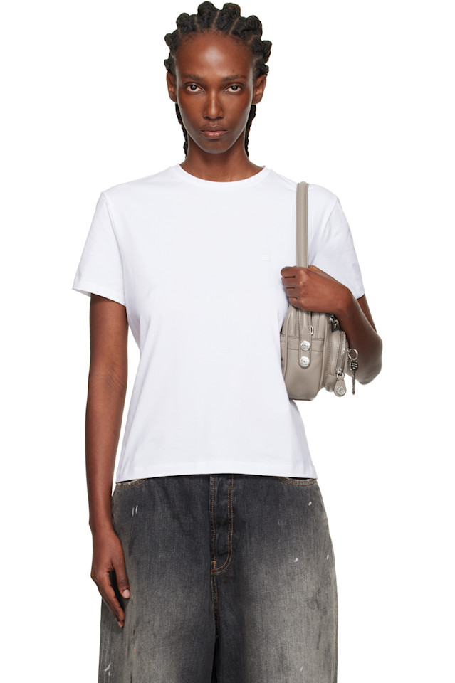 Acne Studios Футболка с белым логотипом и нашивкой
Acne Studios Футболка с белым логотипом и нашивкой