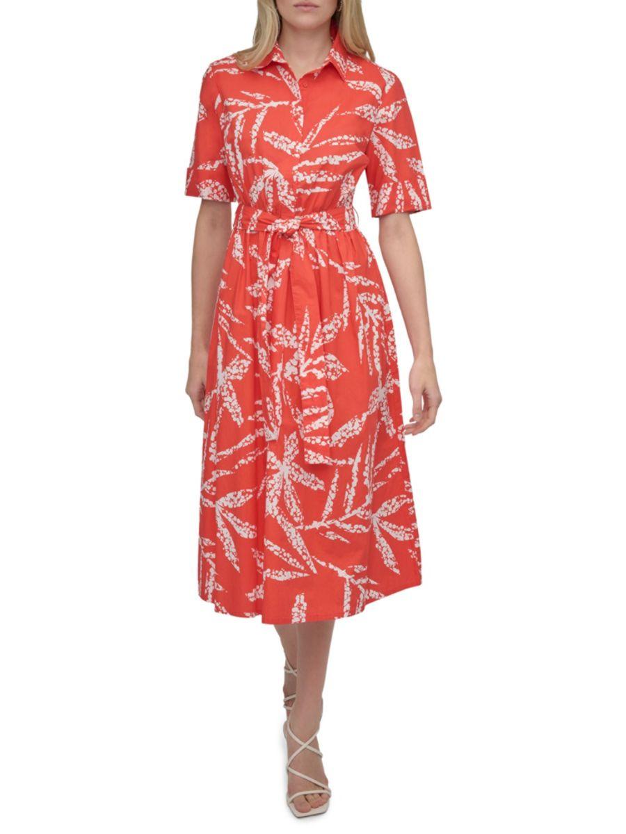 Платье-рубашка миди с короткими рукавами и ботаническим принтом DKNY, цвет Orange Multicolor
Платье-рубашка миди с короткими рукавами и ботаническим принтом DKNY, цвет Orange Multicolor