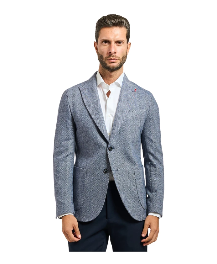 Белый однобортный пиджак с накладными карманами Mulish, синий
Белый однобортный пиджак с накладными карманами Mulish, синий