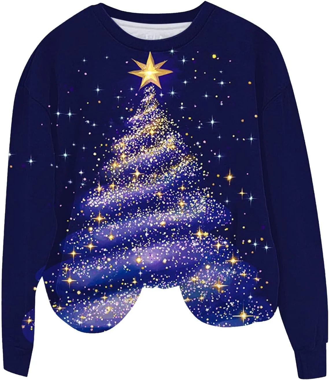 Длинный свитер с оверсайз и рождественской елкой для женщин
Длинный свитер с оверсайз и рождественской елкой для женщин