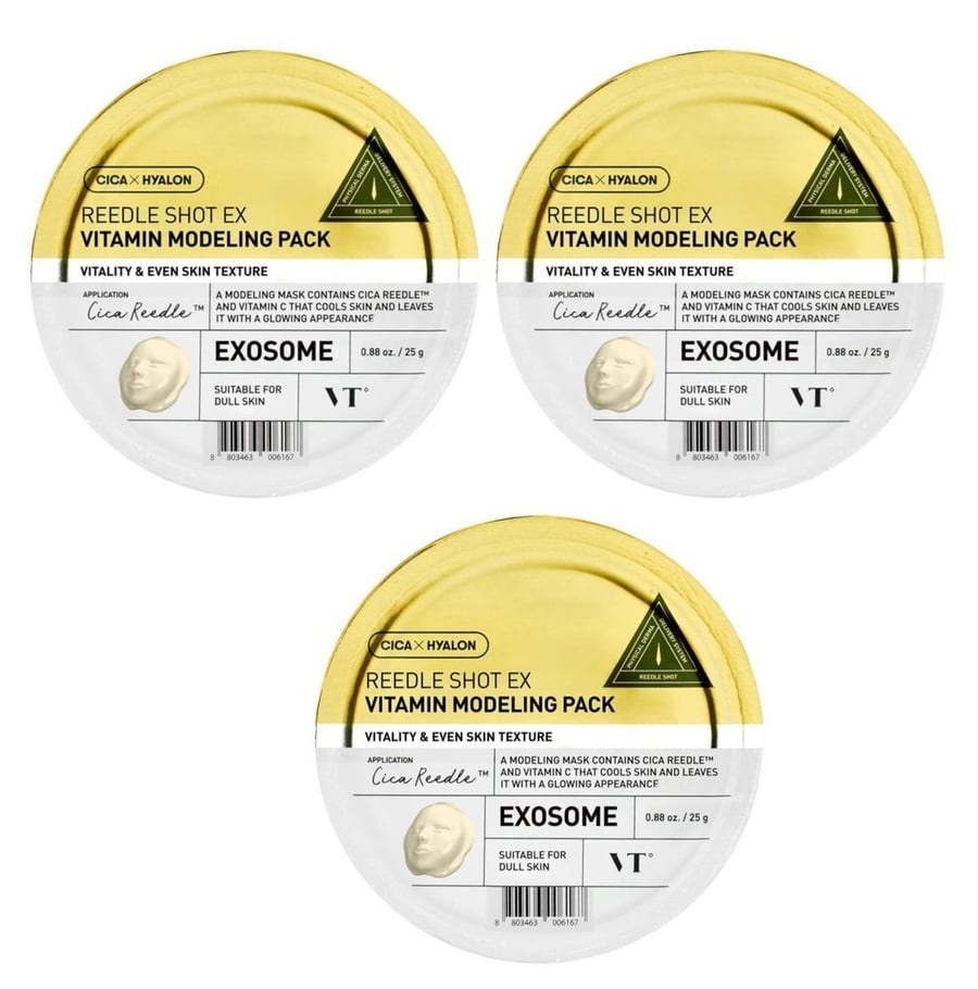 VT Cosmetics Reedle Shot EX Vitamin Modeling Pack, 3 x 25 г - Моделирующая маска из водорослей с витаминами, набор из 3 штук 
VT Cosmetics Reedle Shot EX Vitamin Modeling Pack, 3 x 25 г - Моделирующая маска из водорослей с витаминами, набор из 3 штук