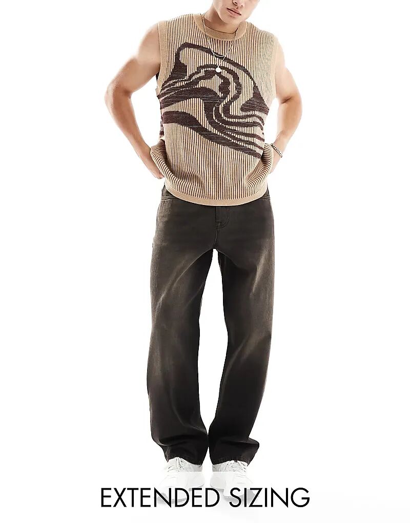 Мешковатые джинсы черного цвета с коричневым оттенком ASOS DESIGN
Мешковатые джинсы черного цвета с коричневым оттенком ASOS DESIGN