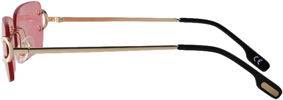 Солнцезащитные очки в стиле ретро, прямоугольной формы, без оправы, для женщин и мужчин, с золотой металлической оправой, защита от ультрафиолета UV400 MTZJH, C8
Солнцезащитные очки в стиле ретро, прямоугольной формы, без оправы, для женщин и мужчин, с золотой металлической оправой, защита от ультрафиолета UV400 MTZJH, C8