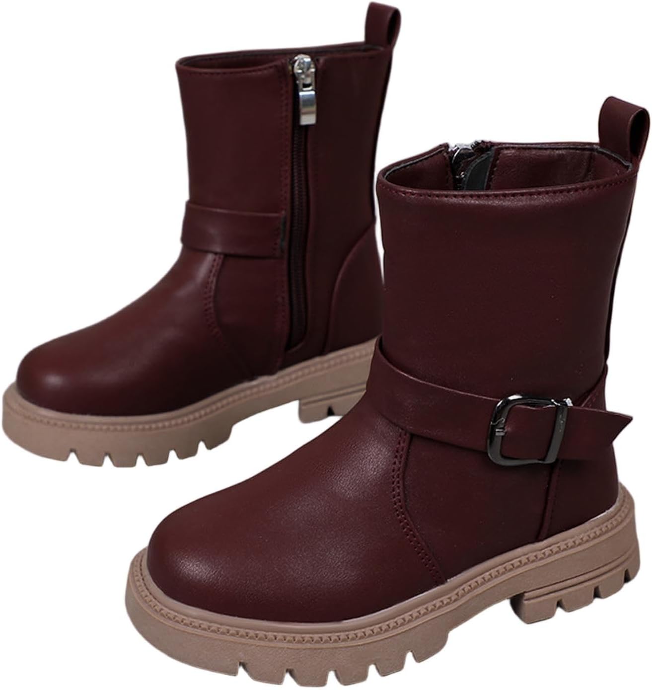 Девочкам зимние сапоги с утеплителем, меховой подкладкой, средние по голени, ботильоны с пряжкой, повседневная обувь для улицы, нескользящая Generic, Wine
Девочкам зимние сапоги с утеплителем, меховой подкладкой, средние по голени, ботильоны с пряжкой, повседневная обувь для улицы, нескользящая Generic, Wine