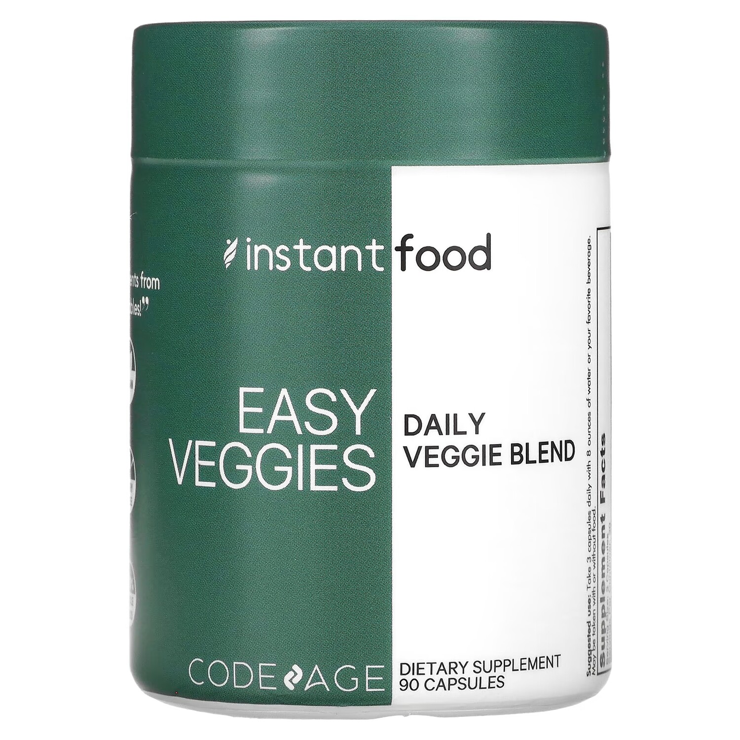Codeage Instant Food Easy Veggies Ежедневная овощная смесь, 90 капсул
Codeage Instant Food Easy Veggies Ежедневная овощная смесь, 90 капсул