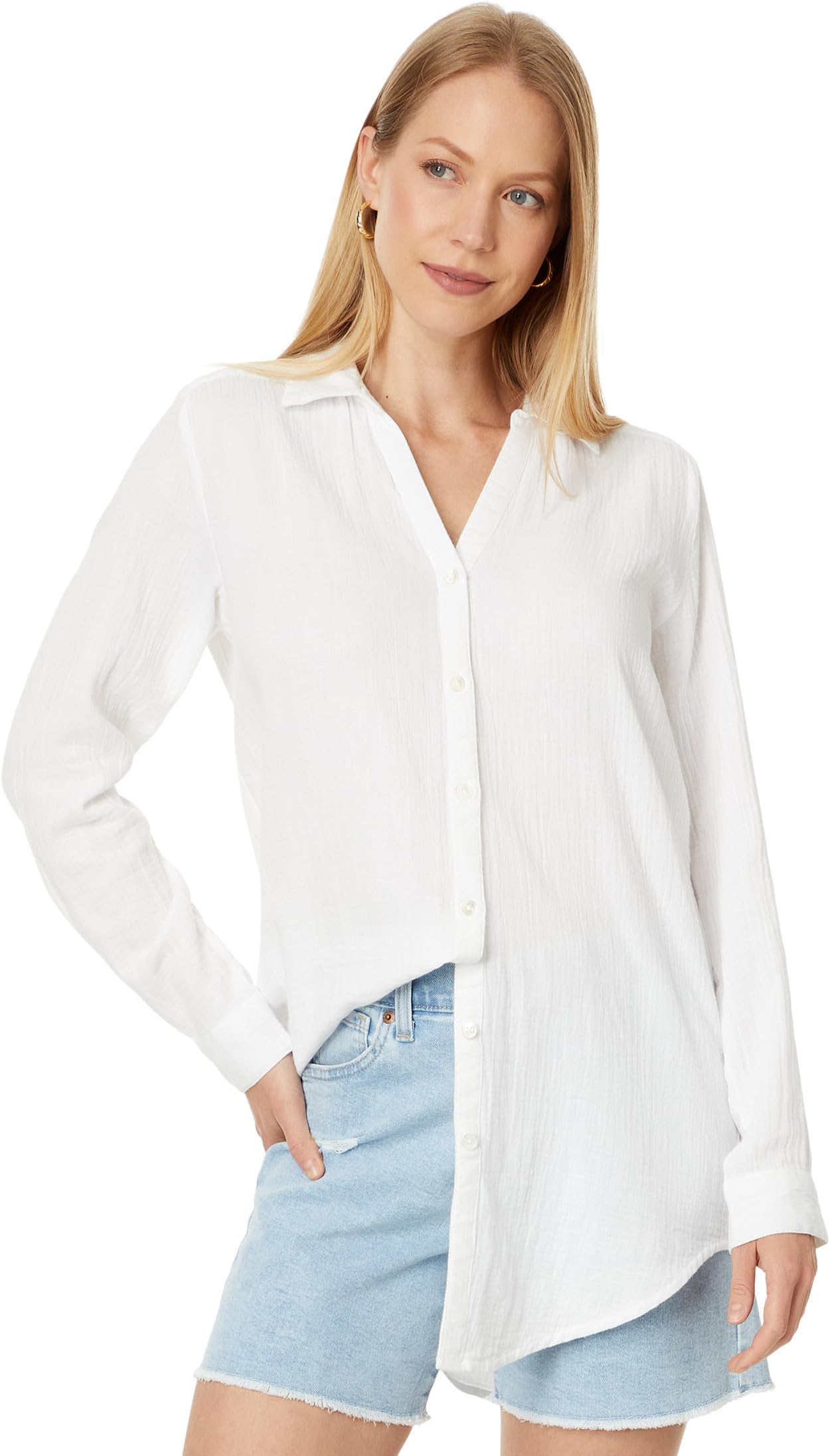 Лонгслив Lilla P Long Sleeve Button Down Tunic, белый
Лонгслив Lilla P Long Sleeve Button Down Tunic, белый