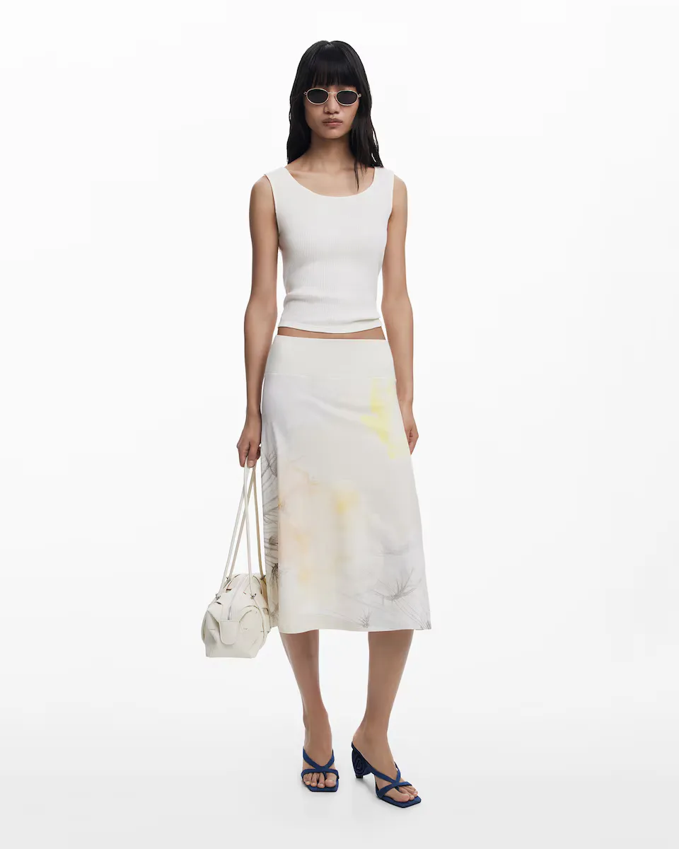 Юбка миди на резинке Desigual, белый
Юбка миди на резинке Desigual, белый