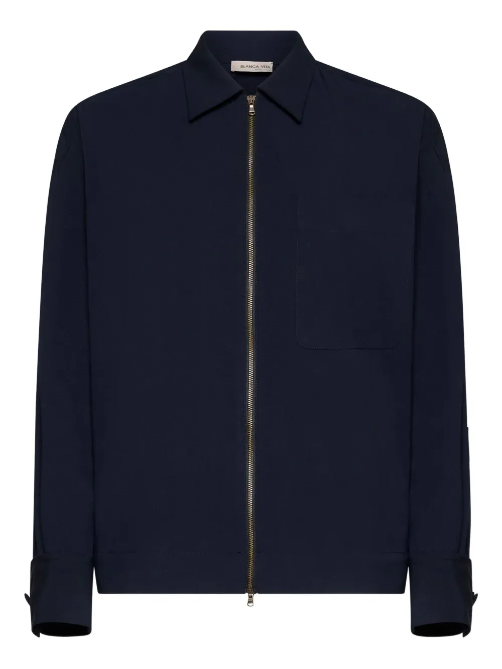 Шелковая куртка на молнии Blanca Vita, синий
Шелковая куртка на молнии Blanca Vita, синий