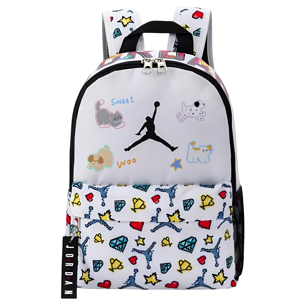 Jordan Полиэстеровый рюкзак женский белый, Kitten and Puppy
Jordan Полиэстеровый рюкзак женский белый, Kitten and Puppy