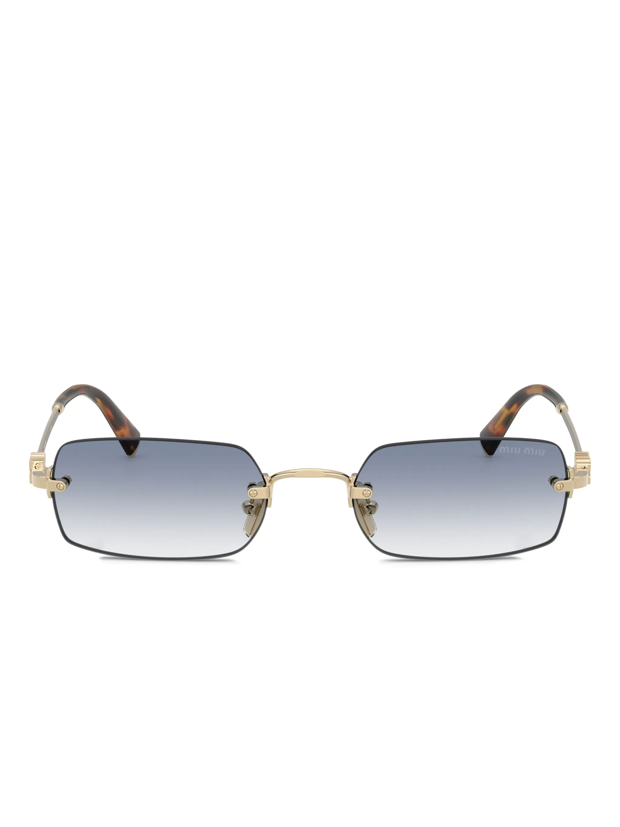 Солнцезащитные очки в прямоугольной оправе Miu Miu Eyewear, золотистый
Солнцезащитные очки в прямоугольной оправе Miu Miu Eyewear, золотистый