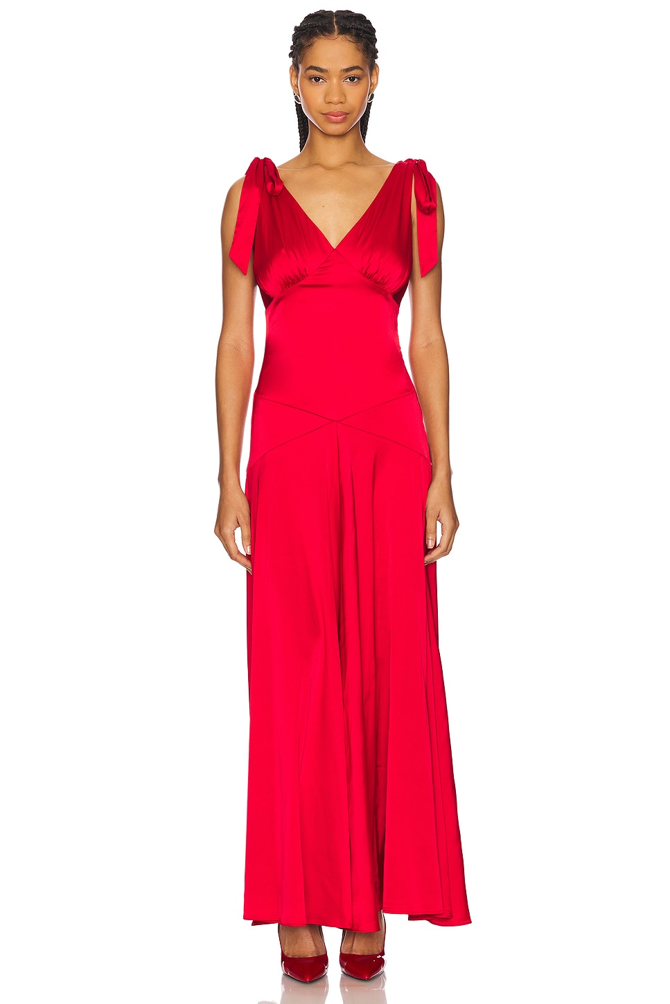 Платье макси harles Line & Dot, красный 
Платье макси harles Line & Dot, красный