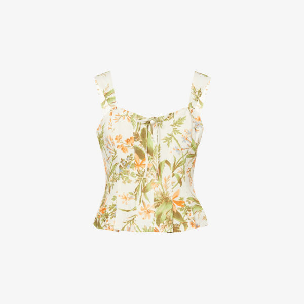 Топ Paige Coralee с цветочным принтом, кремово-белый / зеленый
Топ Paige Coralee с цветочным принтом, кремово-белый / зеленый