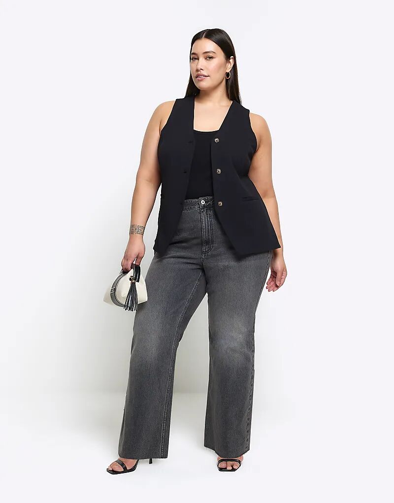 Стираные свободные джинсы прямого кроя черного цвета River Island
Стираные свободные джинсы прямого кроя черного цвета River Island