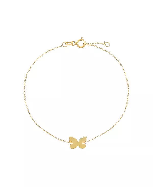 Цельный мини-браслет с бабочками 14 карат By Adina Eden, gold
Цельный мини-браслет с бабочками 14 карат By Adina Eden, gold