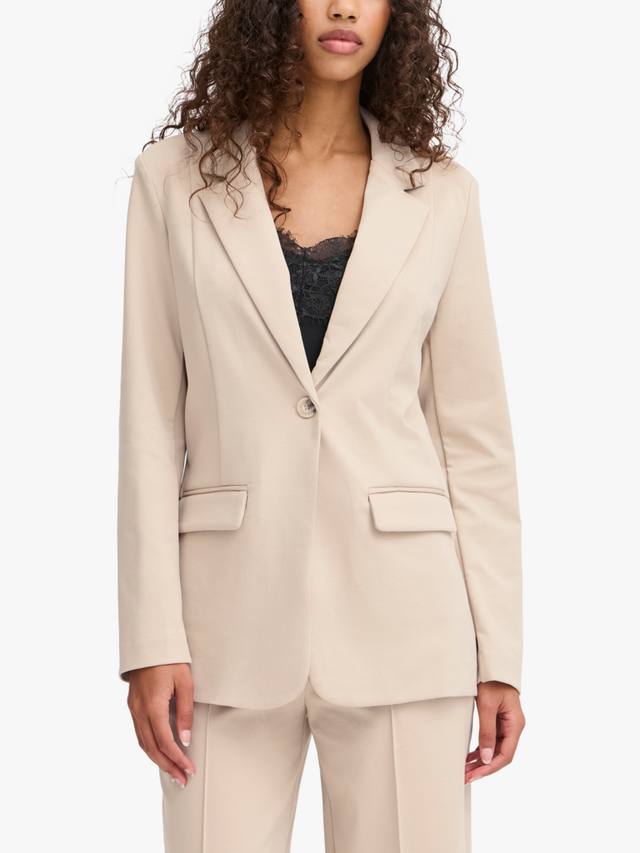 Блейзер кейт обычного покроя ICHI, цвет Doeskin 
Блейзер кейт обычного покроя ICHI, цвет Doeskin