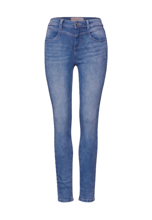 Йорк джинсы брюки облегающий крой высокая талия Street One, голубой
Йорк джинсы брюки облегающий крой высокая талия Street One, голубой