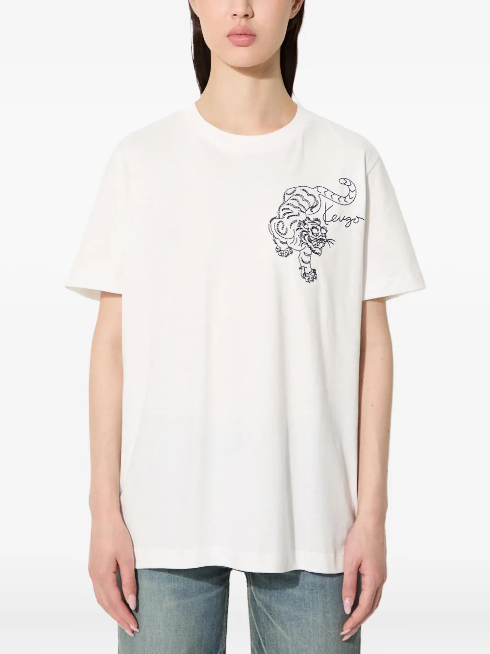 Футболка с вышивкой тигра KENZO, нейтральный
Футболка с вышивкой тигра KENZO, нейтральный