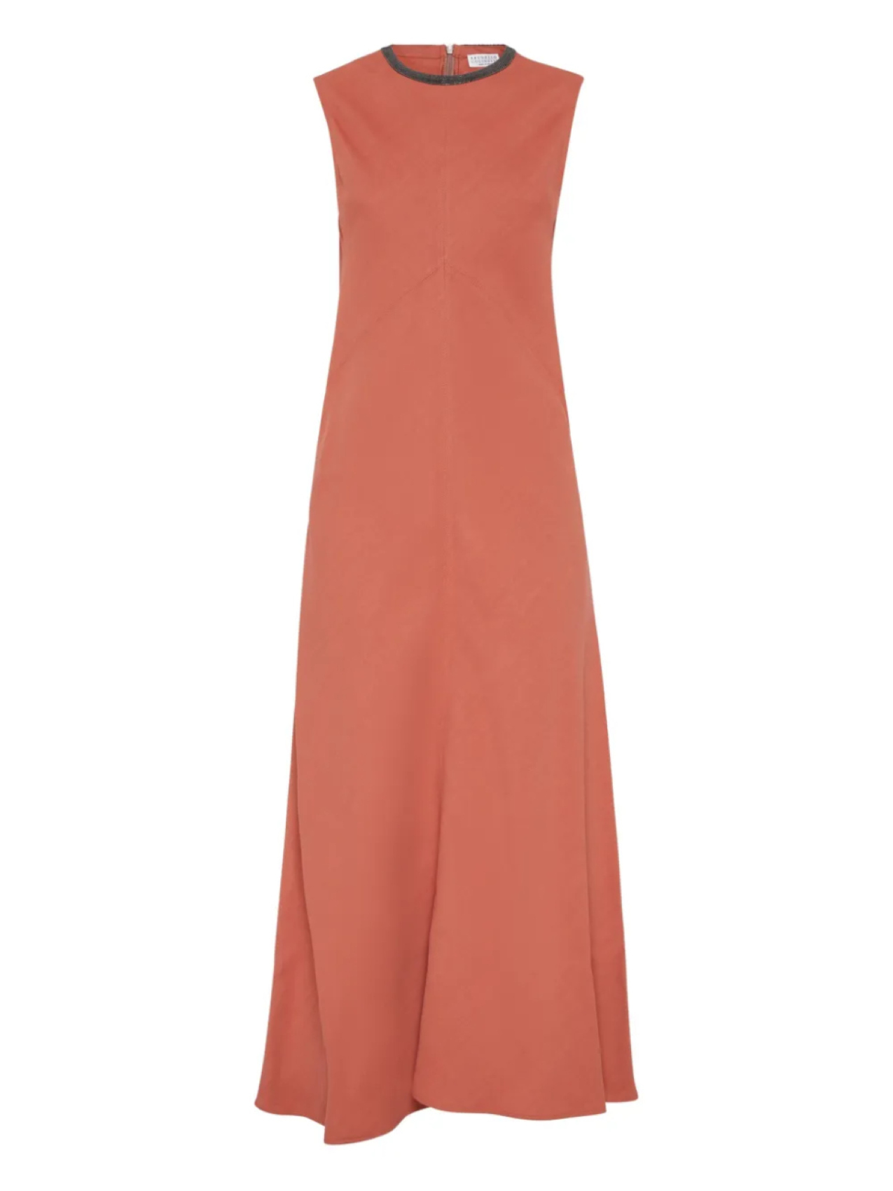 Brunello Cucinelli платье миди с декором Monili, оранжевый
Brunello Cucinelli платье миди с декором Monili, оранжевый