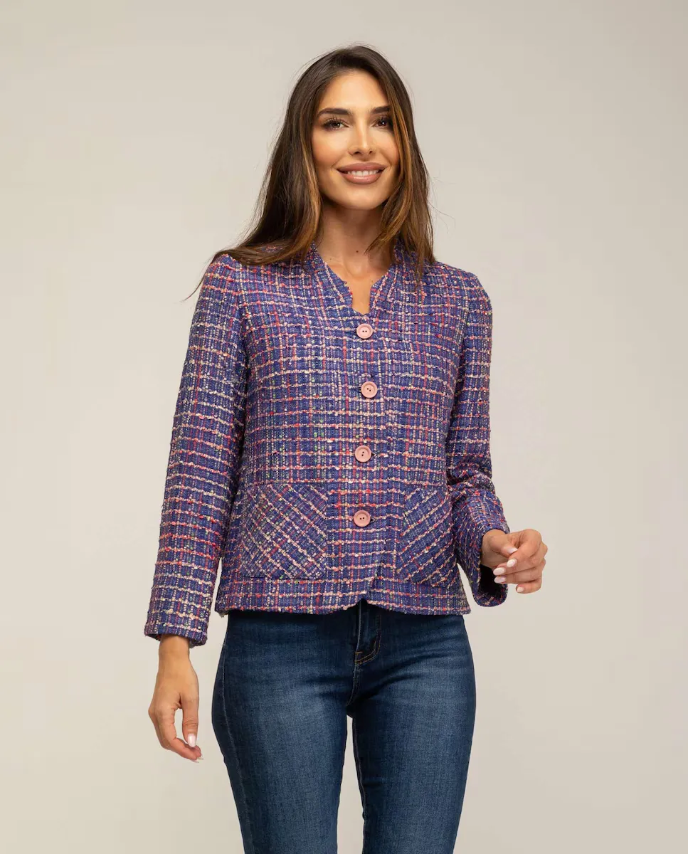 Женская куртка с воротником в стиле Мао и кашемировыми карманами Fsh, синий
Женская куртка с воротником в стиле Мао и кашемировыми карманами Fsh, синий