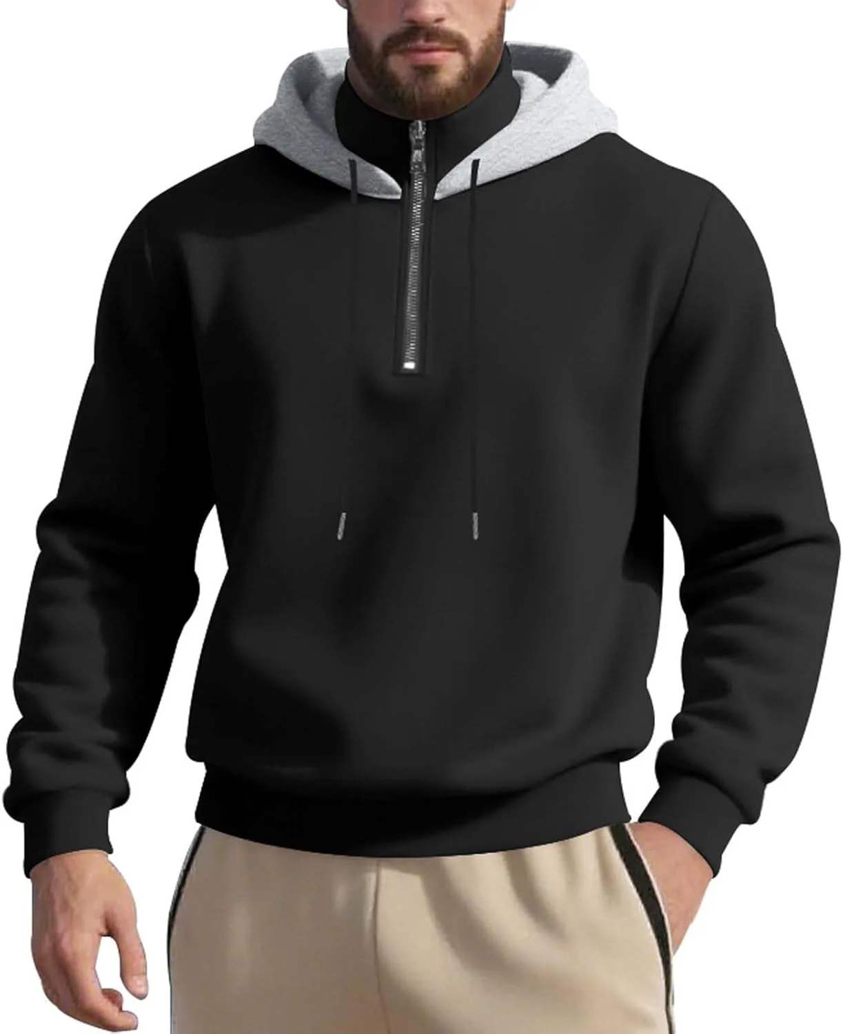 Wankang мужская худи с полумолнией, тяжелый флис, свободный воротник
Wankang мужская худи с полумолнией, тяжелый флис, свободный воротник