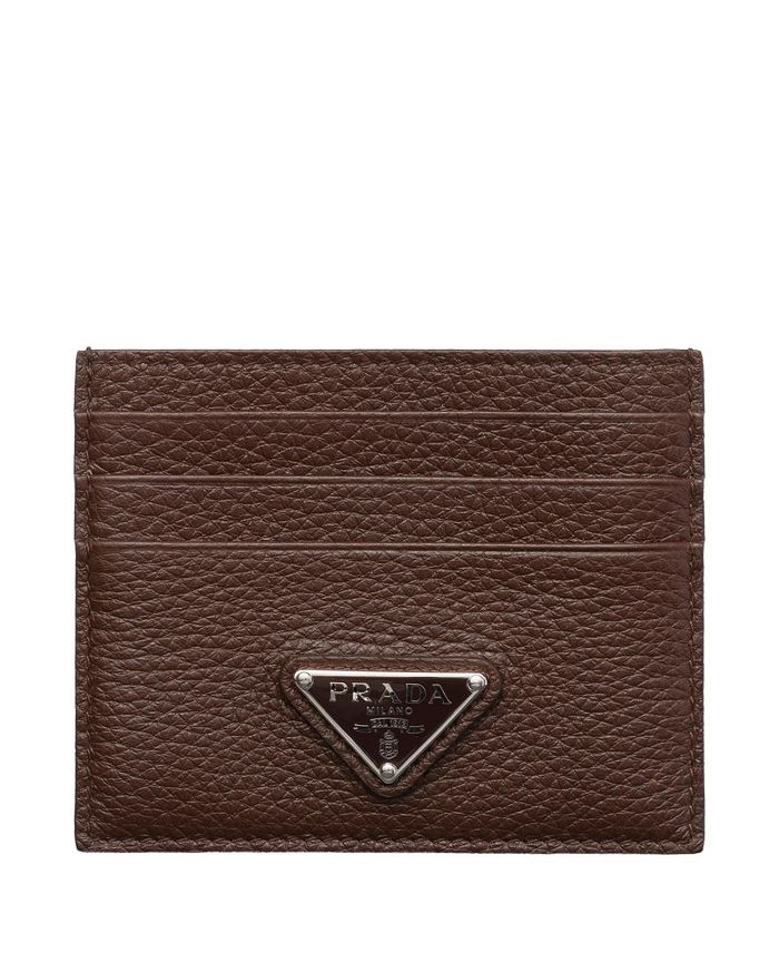 Кожаный картхолдер Prada, коричневый
Кожаный картхолдер Prada, коричневый
