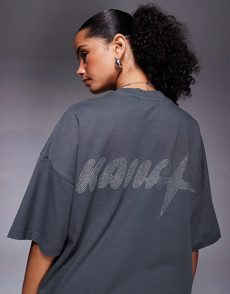 Футболка Kaiia большого размера из хлопка с логотипом hotfix, темно-серого цвета
Футболка Kaiia большого размера из хлопка с логотипом hotfix, темно-серого цвета