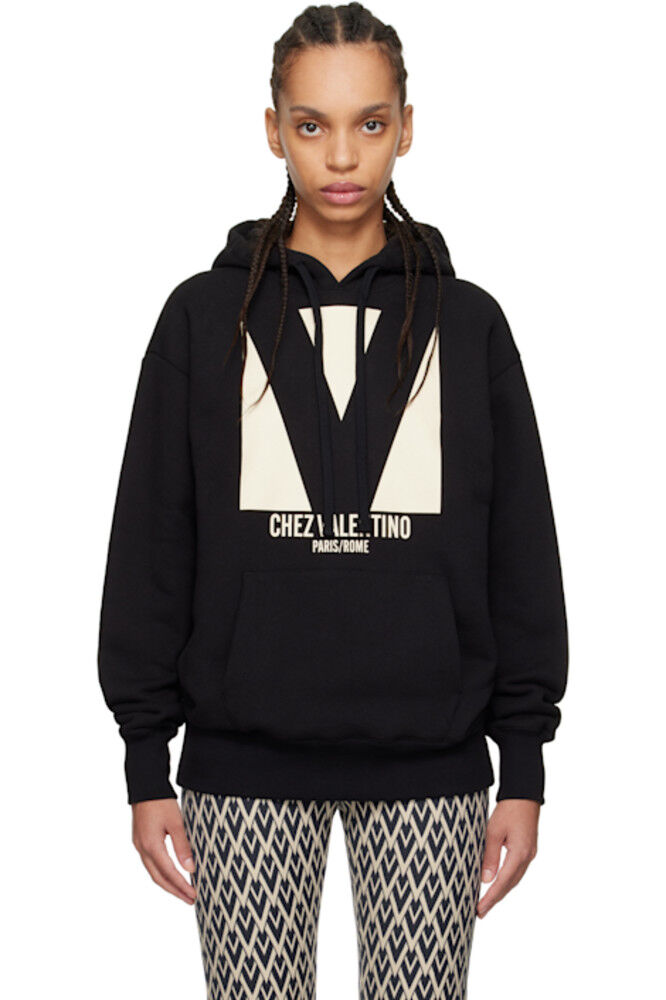Черная хлопковая толстовка с принтом «Chez Valentino»
Черная хлопковая толстовка с принтом «Chez Valentino»