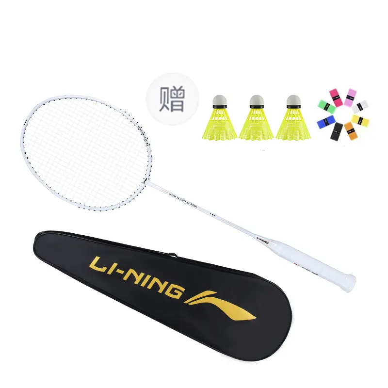 LINING Полноуглеродная бадминтонная ракетка атакующего типа с утяжеленной головкой, жесткий стержень, начальный уровень, белый
LINING Полноуглеродная бадминтонная ракетка атакующего типа с утяжеленной головкой, жесткий стержень, начальный уровень, белый