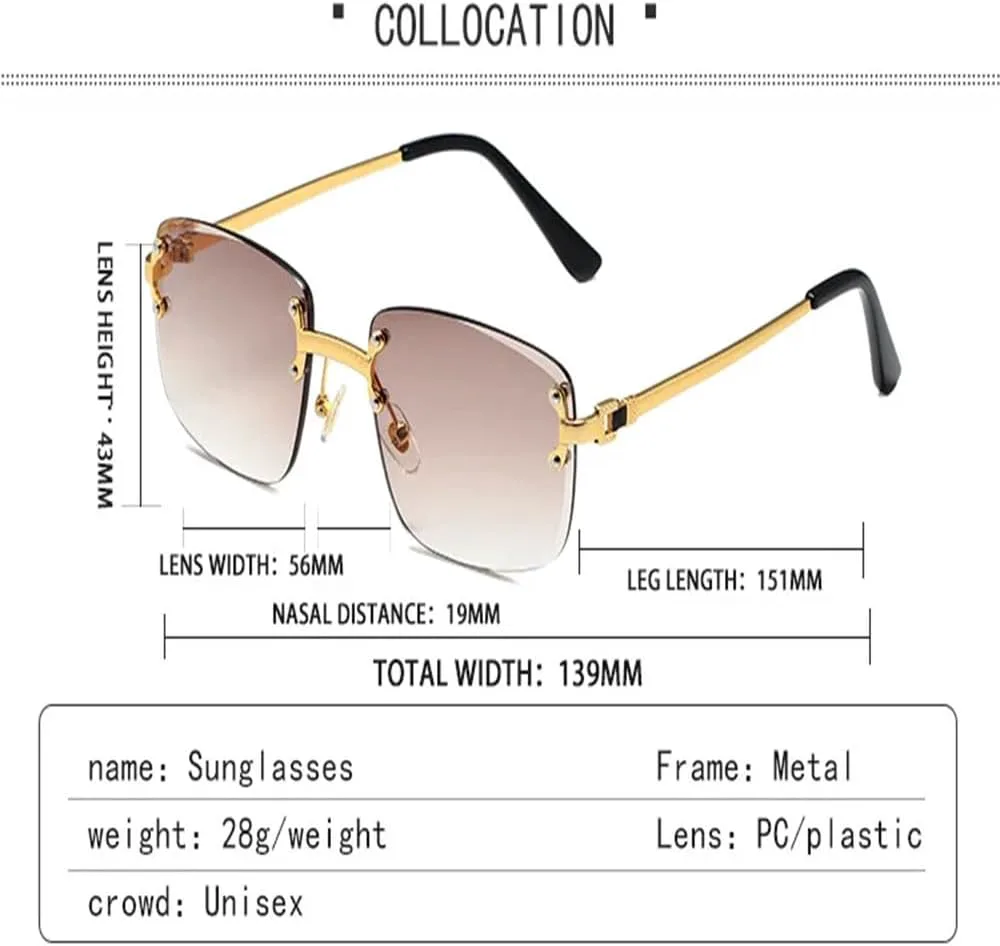 Винтажные солнцезащитные очки без оправы с металлическими заклепками для женщин и мужчин, в стиле панк, популярные очки с градиентным переходом цвета LOVQZAOF, 9
Винтажные солнцезащитные очки без оправы с металлическими заклепками для женщин и мужчин, в стиле панк, популярные очки с градиентным переходом цвета LOVQZAOF, 9