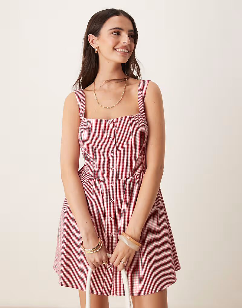 Гламурное мини-платье-корсет доярки в красную клетку Glamorous
Гламурное мини-платье-корсет доярки в красную клетку Glamorous