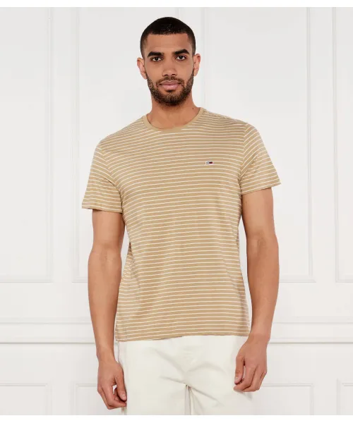 Футболка Slim fit Tommy Jeans, бежевый 
Футболка Slim fit Tommy Jeans, бежевый