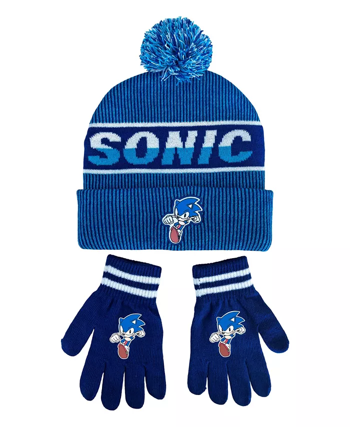 Набор для больших мальчиков: шапка и вязаные перчатки с резинкой Sonic, синий
Набор для больших мальчиков: шапка и вязаные перчатки с резинкой Sonic, синий