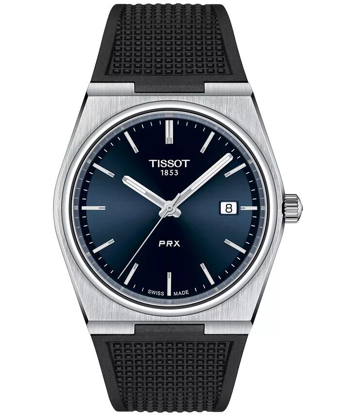 Мужские швейцарские часы PRX с черным каучуковым ремешком, 40 мм Tissot
Мужские швейцарские часы PRX с черным каучуковым ремешком, 40 мм Tissot