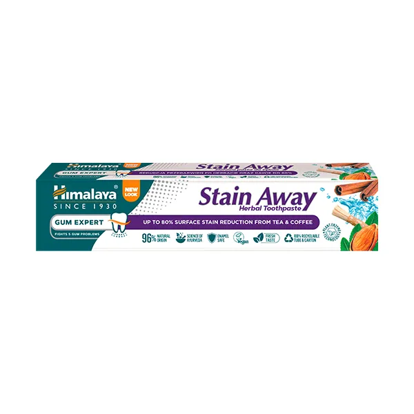 Зубная паста для удаления пятен Stain Away Herbal Toothpaste Himalaya, 75 ml
Зубная паста для удаления пятен Stain Away Herbal Toothpaste Himalaya, 75 ml