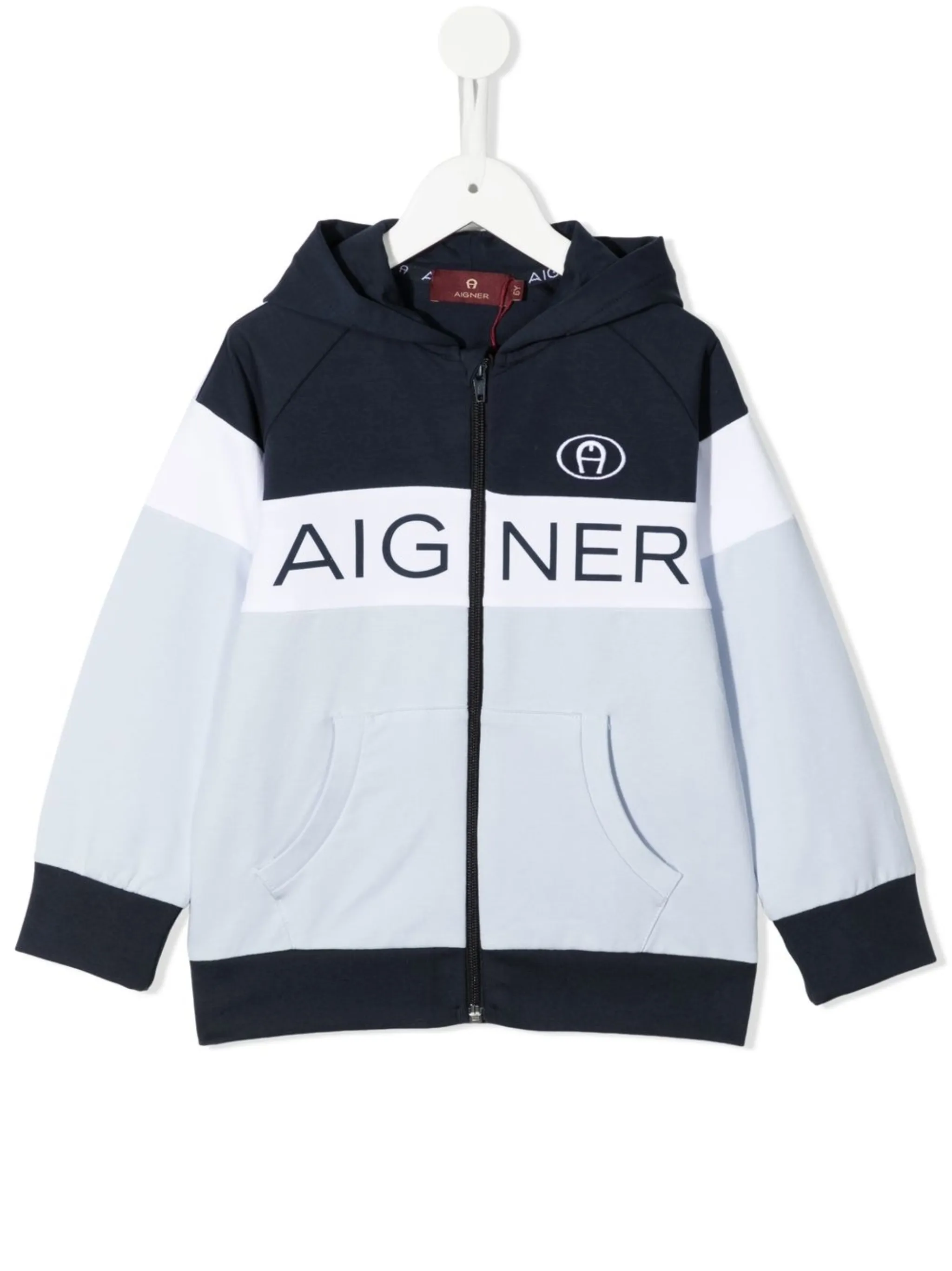 Худи на молнии с логотипом Aigner Kids, синий
Худи на молнии с логотипом Aigner Kids, синий